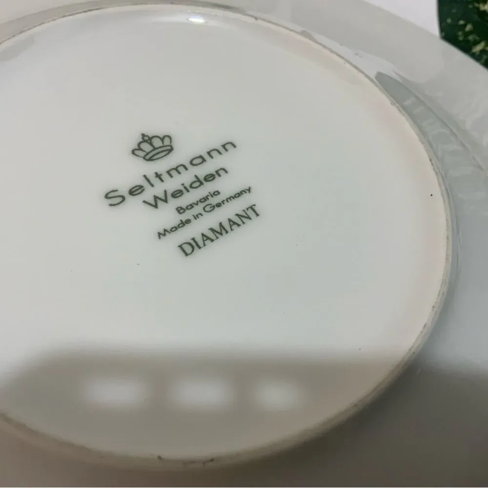 VTG Bavaria Seltmann Weiden White Porcelain PASTA  PLATE DEEP 12